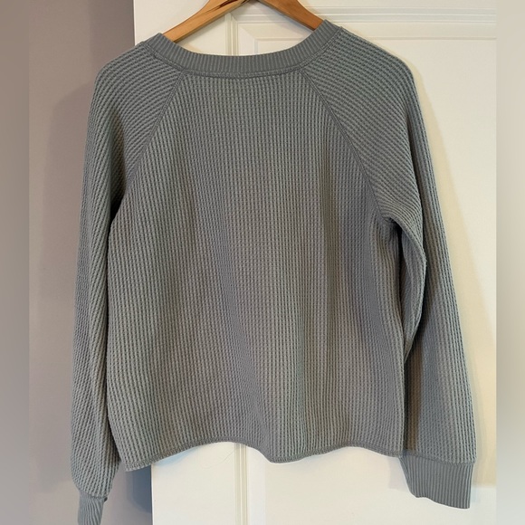Sage Waffle Textured Long Sleeve - Picture 2 of 3